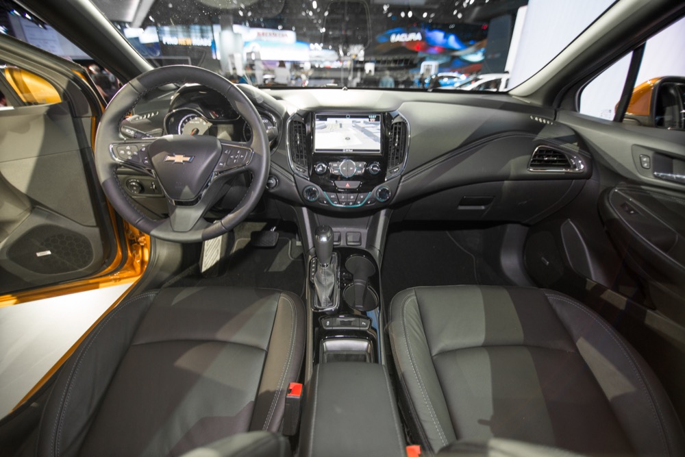 Interior of 2017 Chevrolet Cruze hatchback