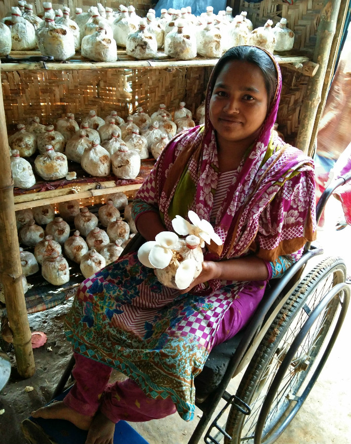 Despite her indispensability, Kajal is now self dependent by cultivating mushroom 