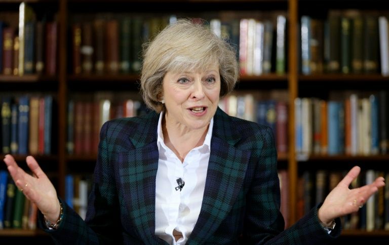 Conservative leadership frontrunner Theresa May