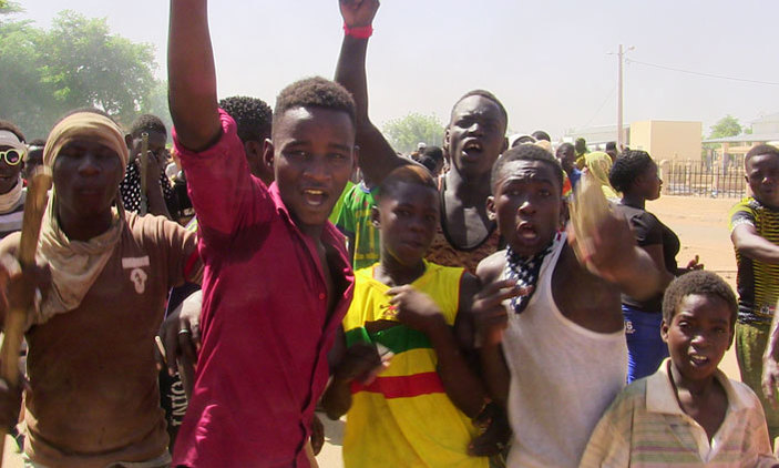Protesters in Mali