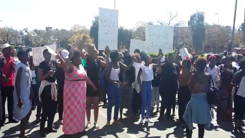 Protests erupted outside the school over the weekend 