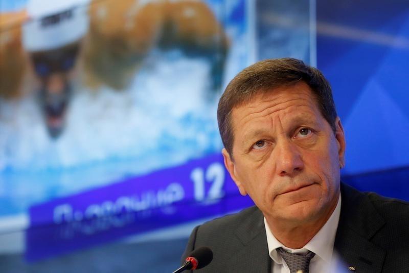Russian Olympic Committee (ROC) chief Alexander Zhukov attends a news conference ahead of Russian Olympic team departure to Rio 2016 Olympic Games in Moscow, Russia, July 26, 2016. REUTERS/Maxim Shemetov