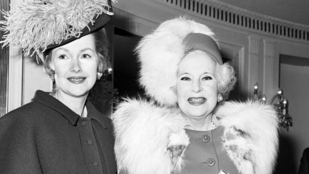 Raine Spencer with her mother, British romance novelist Dame Barbara Cartland, who died aged 98 in 2000