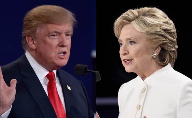 Donald Trump and Hillary Clinton during third and final US Presidential debate