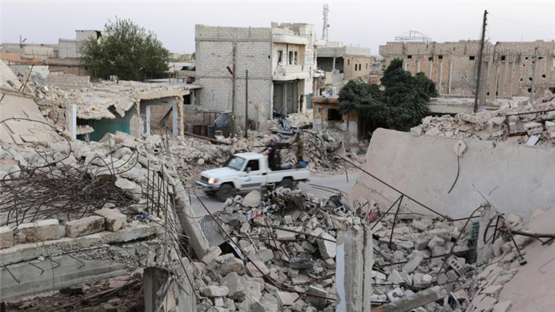 Air strikes mostly hit the Bustan al-Qasr neighbourhood of Aleppo on Tuesday