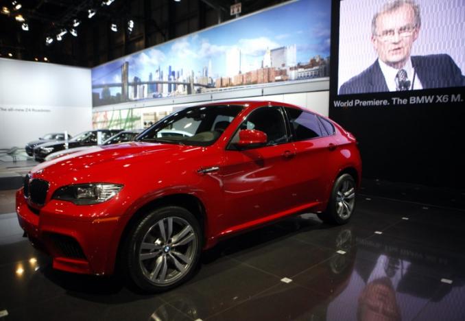 The BMW X6-M is unveiled at the New York International Auto Show in 2009