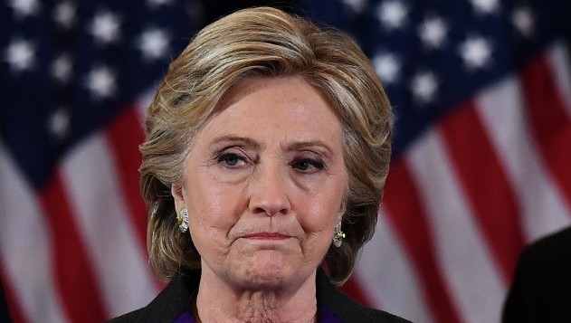 US Democratic presidential candidate Hillary Clinton makes a concession speech after being defeated by Republican president-elect Donald Trump in New York on November 9, 2016