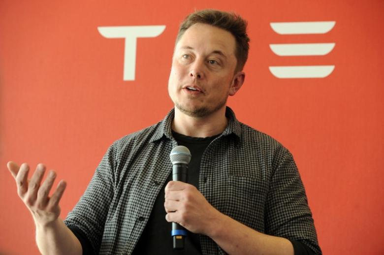 Founder and CEO of Tesla Motors Elon Musk speaks during a media tour of the Tesla Gigafactory, which will produce batteries for the electric carmaker, in Sparks, Nevada