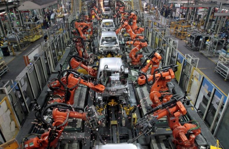 Ford cars are assembled at a plant of Ford India in Chengalpattu, on the outskirts of Chennai, India