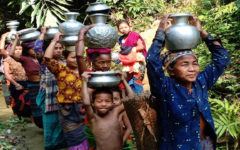 Bidyanondo is supplying fresh drinking water through pipeline to Sajek