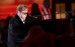 Elton John sings at the White House at the invitation of President Joe Biden