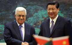 Palestinian president Mahmud Abbas arrives in China