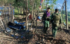 Myanmar military pounds Rakhine town during clashes