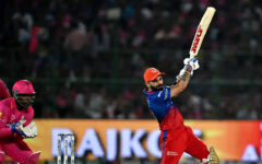Virat Kohli hits first ton of IPL season