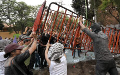 Clashes erupt at Israeli embassy protest in Mexico
