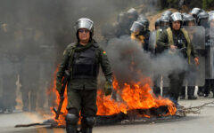 Nearly 30 injured in Bolivia clashes between police, Morales supporters