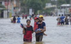 Sri Lanka children are missing in floods; a likely cyclone approaches India