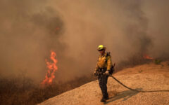 Over 130 homes lost in California wildfire as winds abate for now