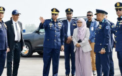 AIR chief visits STOL Port Runway at Bogura, distributes warm clothes