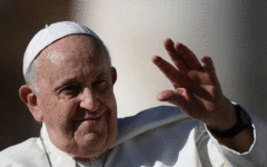 Hospitalised Pope had peaceful night, up and eating: Vatican