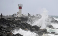 Rare tropical cyclone swirls off eastern Australia