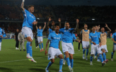 Napoli move step closer to Serie A crown after win at fiery Lecce