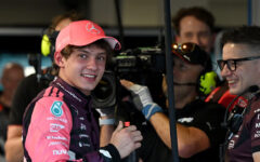 Teenager Antonelli grabs pole for Miami sprint race