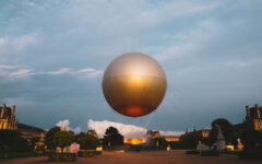 Olympic balloon rises again in Paris