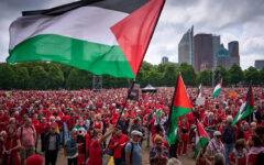 Tens of thousands rally in Dutch Gaza protest