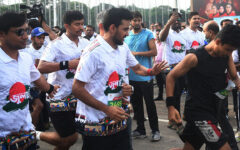 Asif Mahmud joins symbolic marathon on Dhaka’s streets