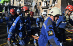 Macron condemns Russia’s ‘barbarism’ after deadly Kyiv strikes