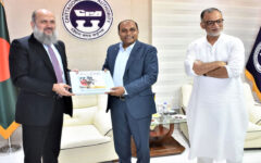 Adviser Bashir and Pak Minister Khan visit Ctg Port 