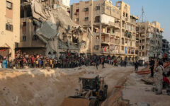UN aid chief foresees ‘massive job’ ahead on tour of ruined Gaza