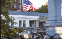 Trump demolishes part of White House for new ballroom