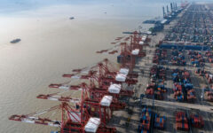 China’s exports fall for first time in eight months