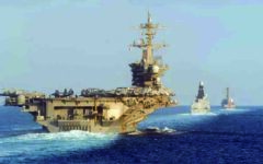 US aircraft carrier has arrived in Middle East