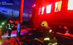 Twelve people are killed in Russian strikes in Ukraine that target a passenger train