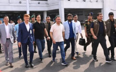 PM lands at Saidpur on way to Dinajpur for the canal excavation launch